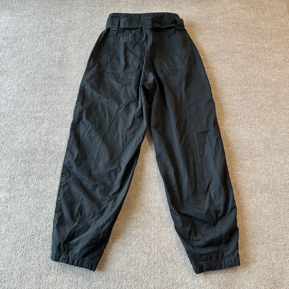 Polo Ralph Lauren Belted Twill Woman's Trousers Black Size 00 - Picture 5 of 9